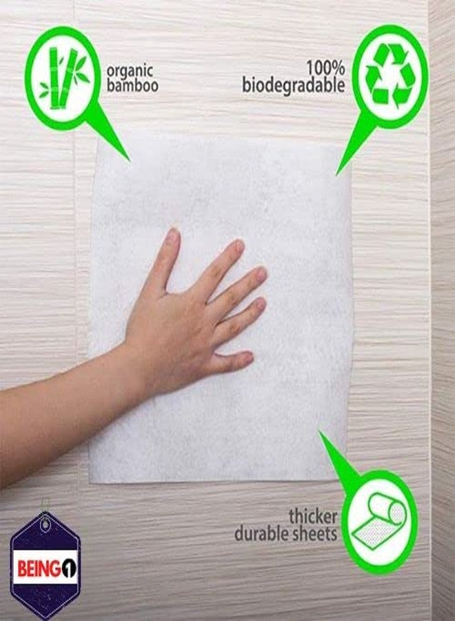 Being One BeingOne Bamboo Fibre Reusable 200 GSM Kitchen Wipes Washable/Cleaning Cloth/Table Wipe Highly Absorbent, Washable, Breathable and Durable Towel for Kitchen, Bathroom Windows, Dusting (Pack of 3) - Image 3
